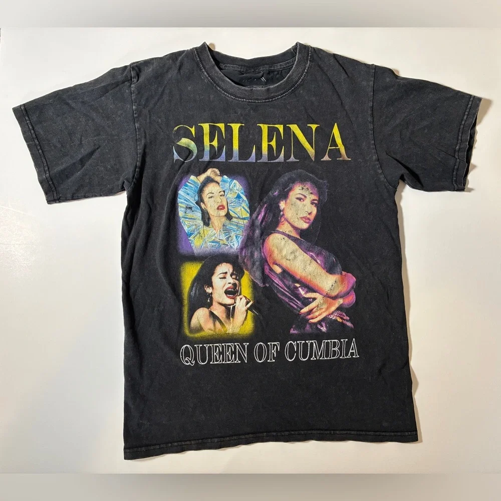 Selena Quintanilla Queen of Cumbia Graphic Vintage T Shirt - Picture 4 of 9
